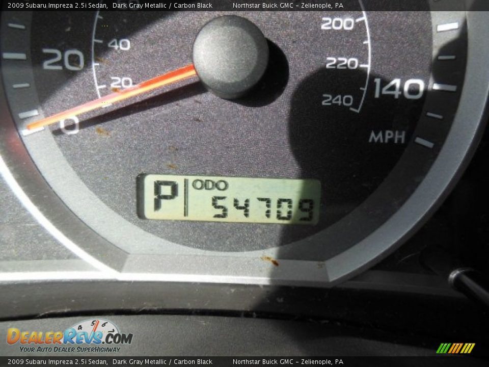 2009 Subaru Impreza 2.5i Sedan Dark Gray Metallic / Carbon Black Photo #19