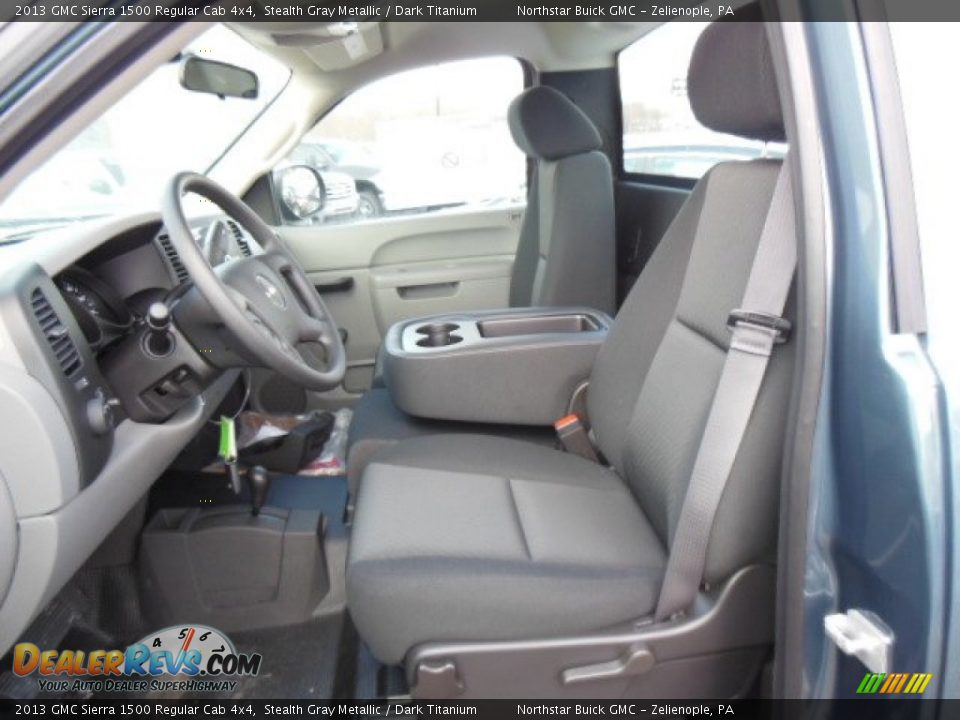 Front Seat of 2013 GMC Sierra 1500 Regular Cab 4x4 Photo #11