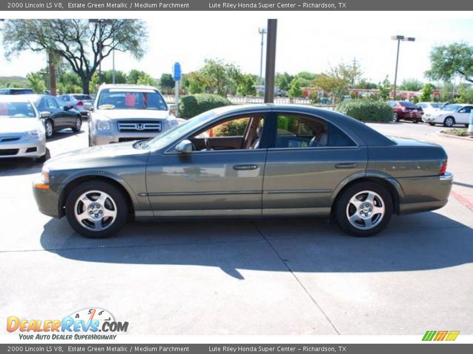 2000 Lincoln LS V8 Estate Green Metallic / Medium Parchment Photo #4