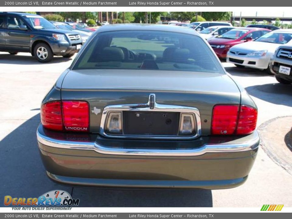 2000 Lincoln LS V8 Estate Green Metallic / Medium Parchment Photo #6