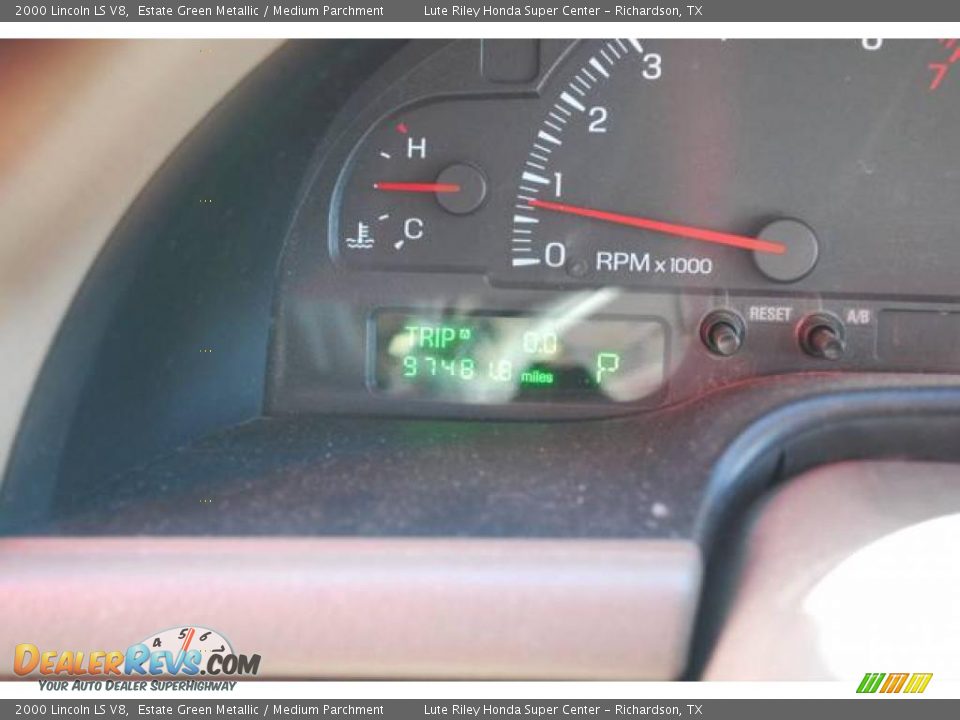 2000 Lincoln LS V8 Estate Green Metallic / Medium Parchment Photo #9