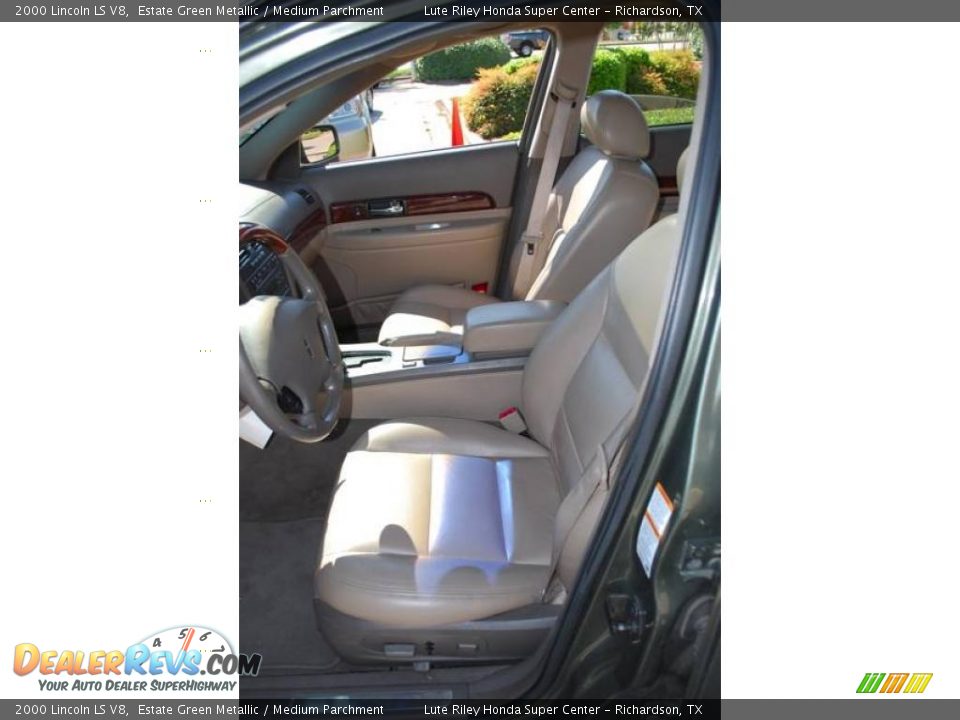2000 Lincoln LS V8 Estate Green Metallic / Medium Parchment Photo #13