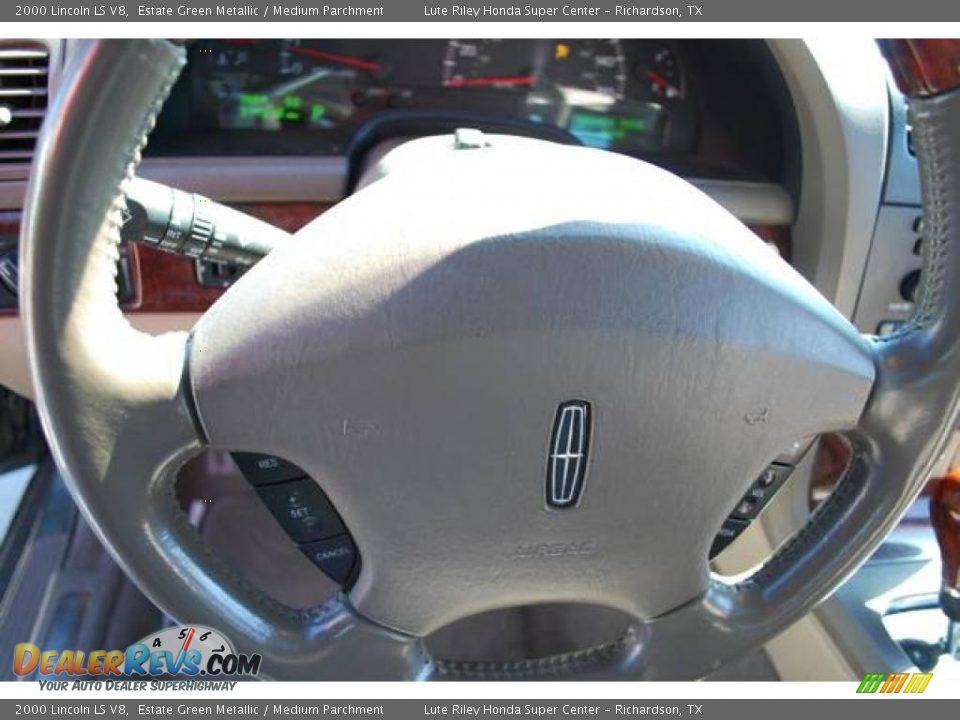 2000 Lincoln LS V8 Estate Green Metallic / Medium Parchment Photo #16