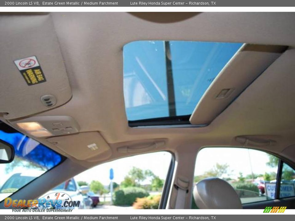 2000 Lincoln LS V8 Estate Green Metallic / Medium Parchment Photo #17