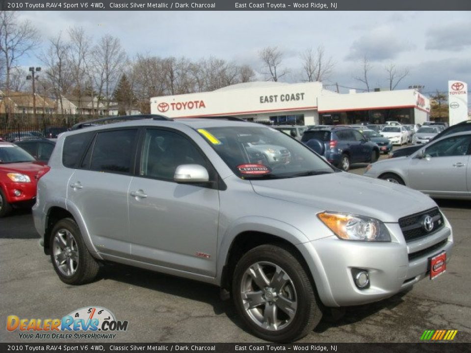 2010 Toyota RAV4 Sport V6 4WD Classic Silver Metallic / Dark Charcoal Photo #1