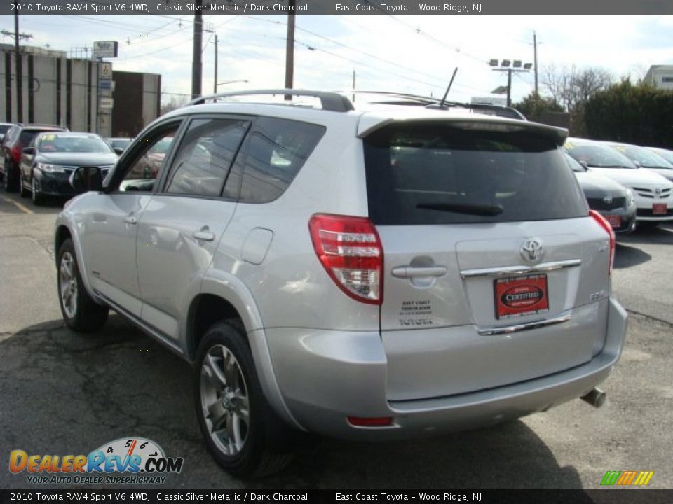 2010 Toyota RAV4 Sport V6 4WD Classic Silver Metallic / Dark Charcoal Photo #4
