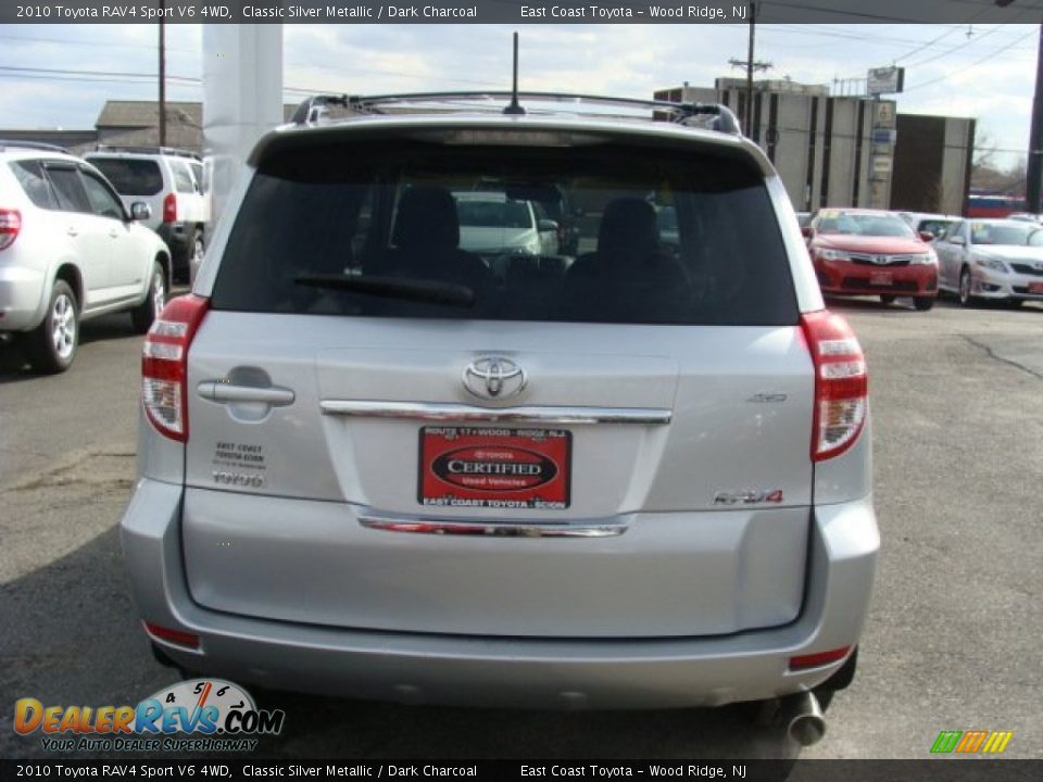2010 Toyota RAV4 Sport V6 4WD Classic Silver Metallic / Dark Charcoal Photo #5
