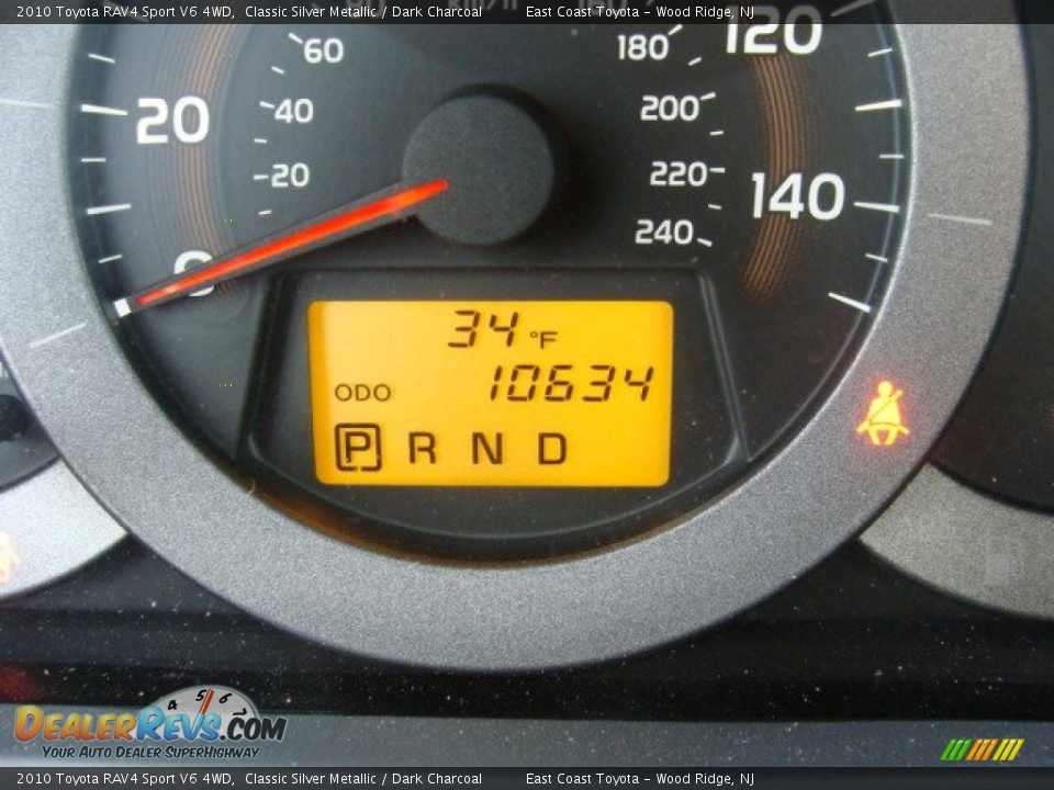 2010 Toyota RAV4 Sport V6 4WD Classic Silver Metallic / Dark Charcoal Photo #10
