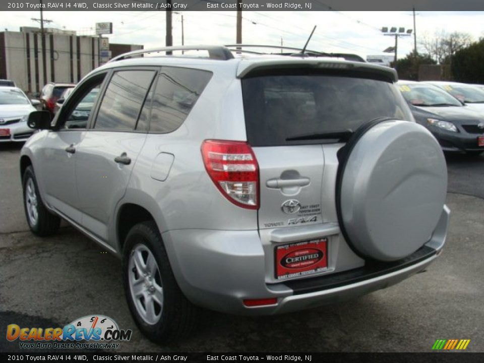 2010 Toyota RAV4 I4 4WD Classic Silver Metallic / Ash Gray Photo #4