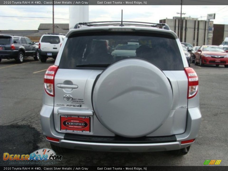 2010 Toyota RAV4 I4 4WD Classic Silver Metallic / Ash Gray Photo #5