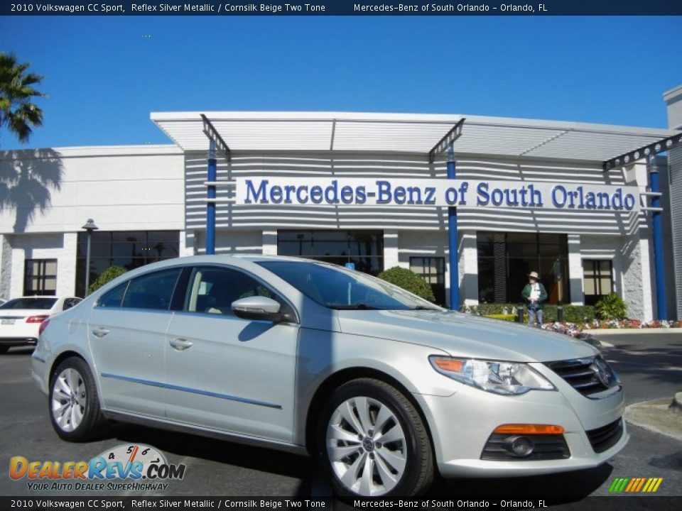 2010 Volkswagen CC Sport Reflex Silver Metallic / Cornsilk Beige Two Tone Photo #1