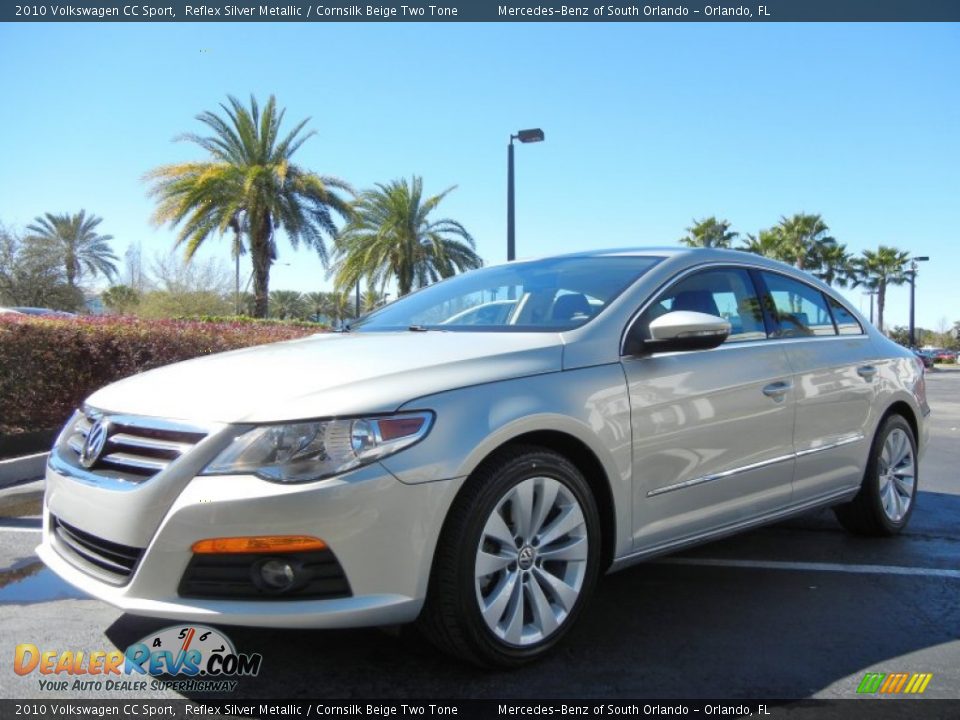 2010 Volkswagen CC Sport Reflex Silver Metallic / Cornsilk Beige Two Tone Photo #3