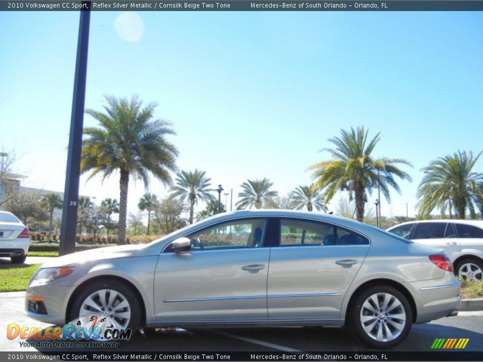 2010 Volkswagen CC Sport Reflex Silver Metallic / Cornsilk Beige Two Tone Photo #4