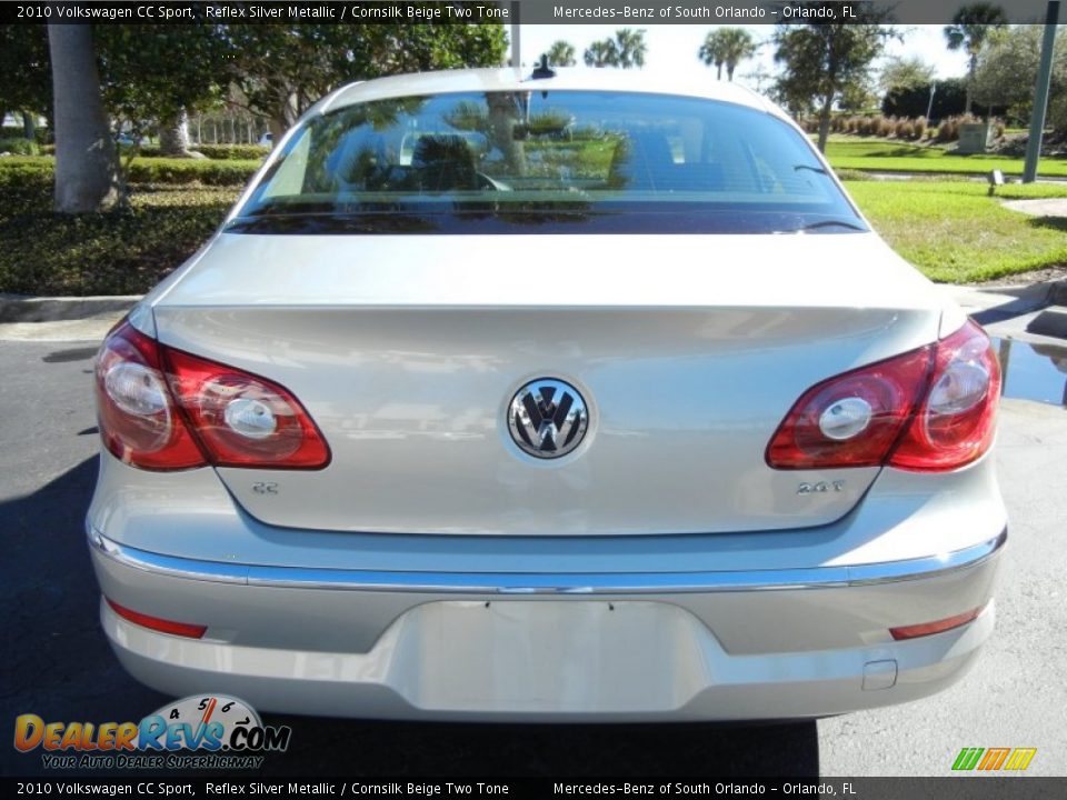2010 Volkswagen CC Sport Reflex Silver Metallic / Cornsilk Beige Two Tone Photo #6
