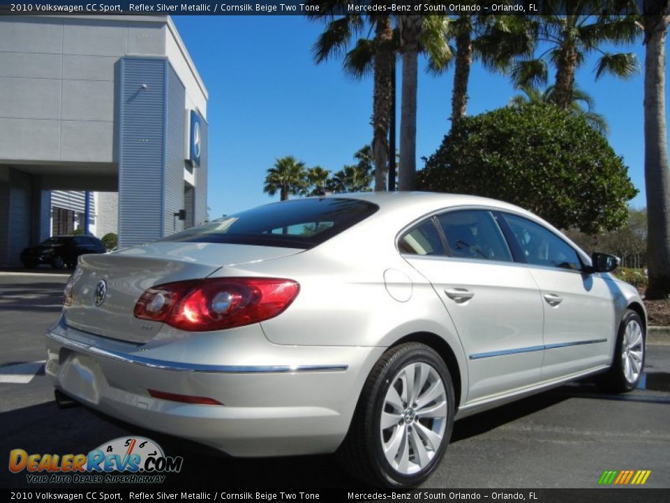 2010 Volkswagen CC Sport Reflex Silver Metallic / Cornsilk Beige Two Tone Photo #7