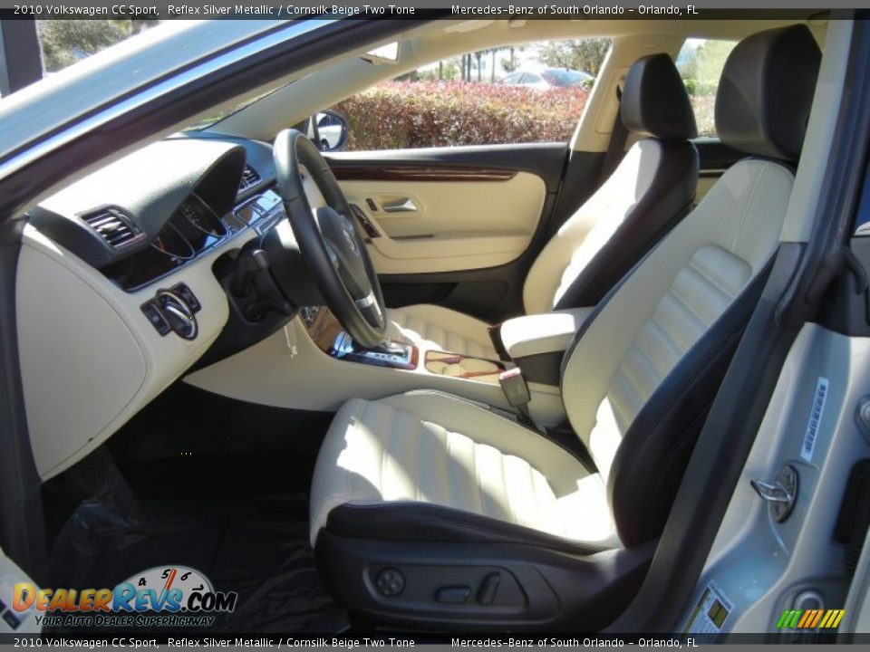 2010 Volkswagen CC Sport Reflex Silver Metallic / Cornsilk Beige Two Tone Photo #11