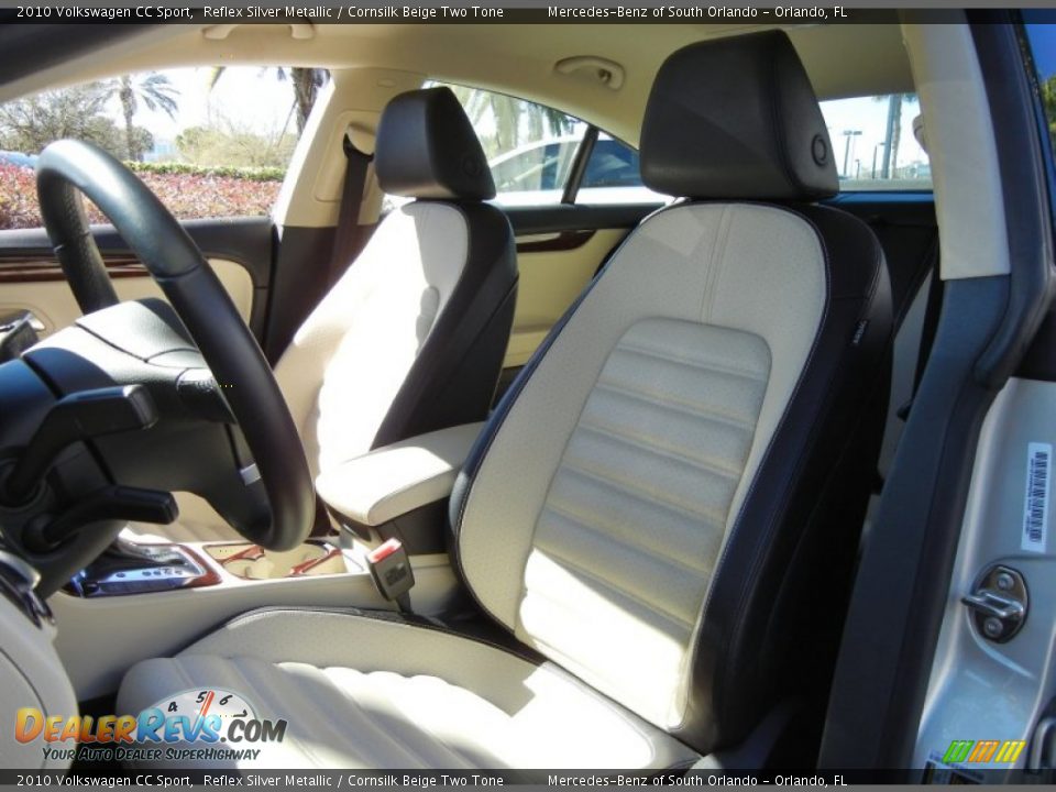 2010 Volkswagen CC Sport Reflex Silver Metallic / Cornsilk Beige Two Tone Photo #12