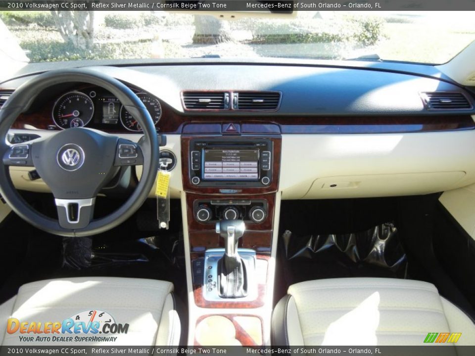 2010 Volkswagen CC Sport Reflex Silver Metallic / Cornsilk Beige Two Tone Photo #18