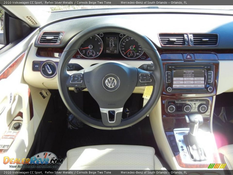 2010 Volkswagen CC Sport Reflex Silver Metallic / Cornsilk Beige Two Tone Photo #19