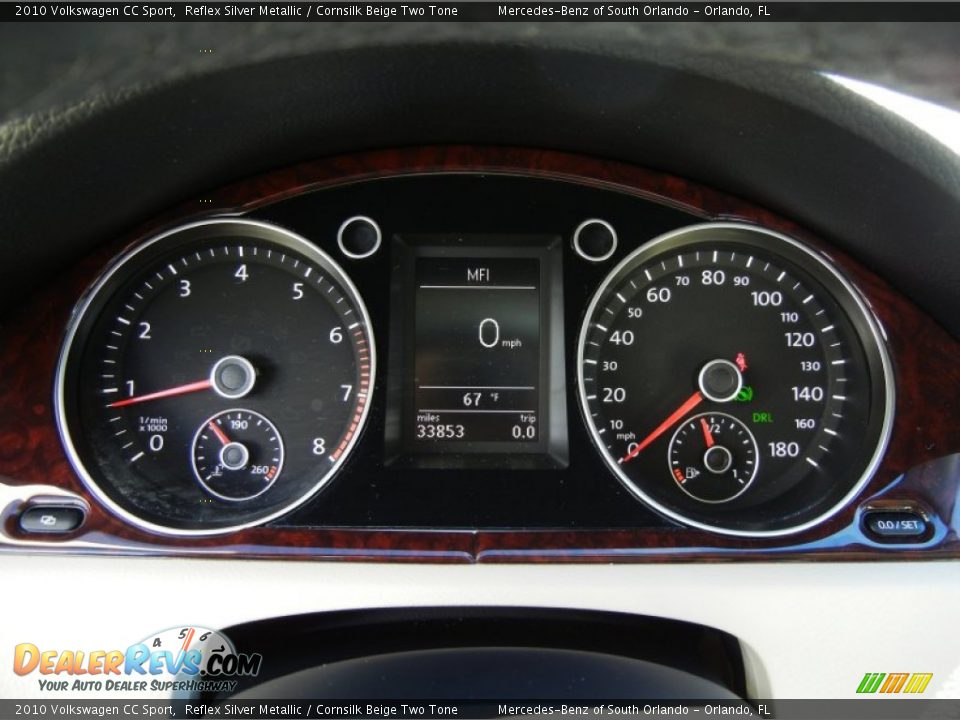 2010 Volkswagen CC Sport Reflex Silver Metallic / Cornsilk Beige Two Tone Photo #20