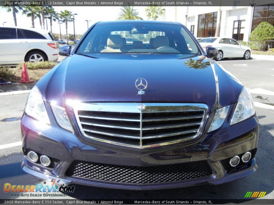 2010 Mercedes-Benz E 350 Sedan Capri Blue Metallic / Almond Beige Photo #2
