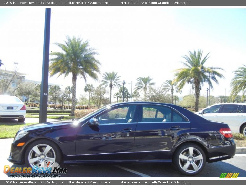 2010 Mercedes-Benz E 350 Sedan Capri Blue Metallic / Almond Beige Photo #4