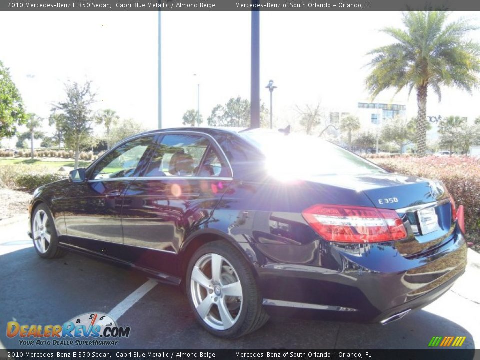 2010 Mercedes-Benz E 350 Sedan Capri Blue Metallic / Almond Beige Photo #5
