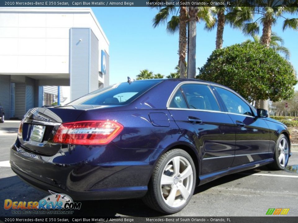 2010 Mercedes-Benz E 350 Sedan Capri Blue Metallic / Almond Beige Photo #7