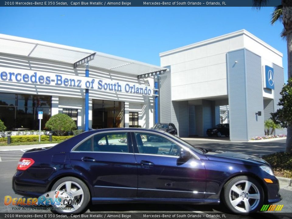 2010 Mercedes-Benz E 350 Sedan Capri Blue Metallic / Almond Beige Photo #8