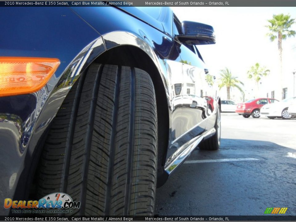 2010 Mercedes-Benz E 350 Sedan Capri Blue Metallic / Almond Beige Photo #10
