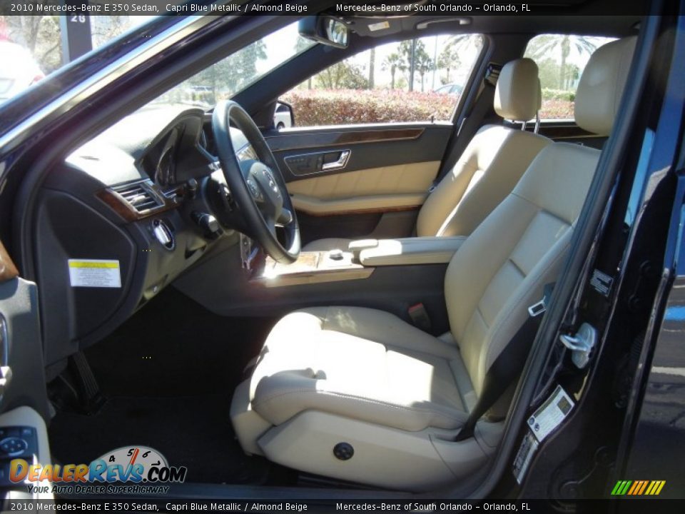 2010 Mercedes-Benz E 350 Sedan Capri Blue Metallic / Almond Beige Photo #11