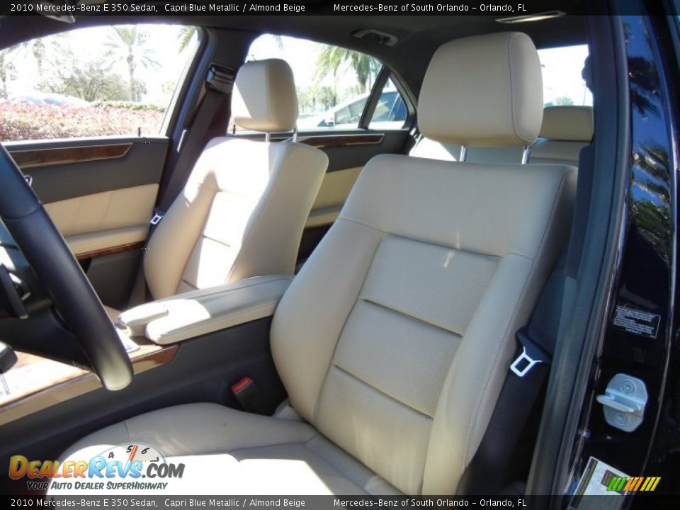 2010 Mercedes-Benz E 350 Sedan Capri Blue Metallic / Almond Beige Photo #12