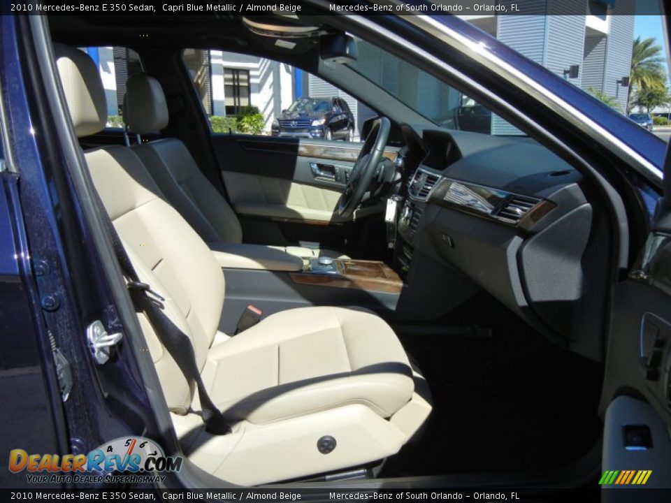 2010 Mercedes-Benz E 350 Sedan Capri Blue Metallic / Almond Beige Photo #16