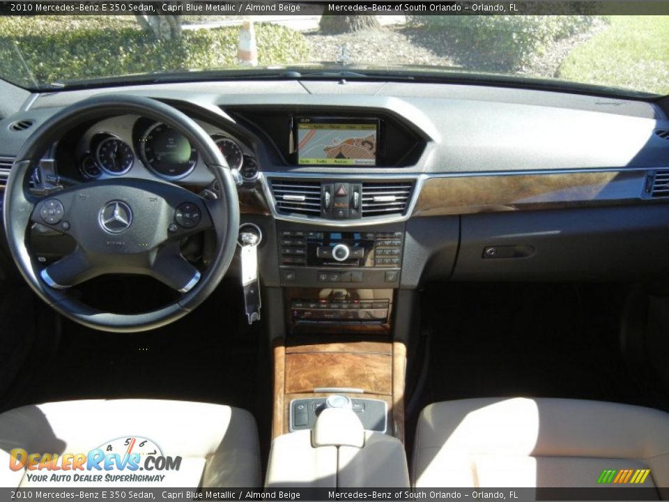 2010 Mercedes-Benz E 350 Sedan Capri Blue Metallic / Almond Beige Photo #19