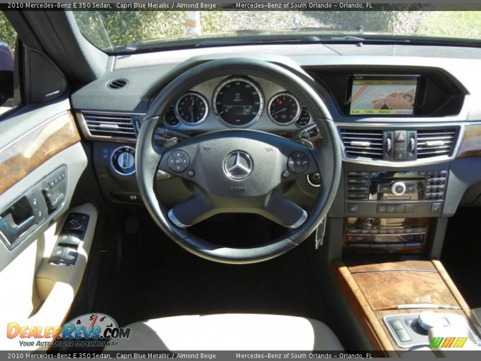 2010 Mercedes-Benz E 350 Sedan Capri Blue Metallic / Almond Beige Photo #20