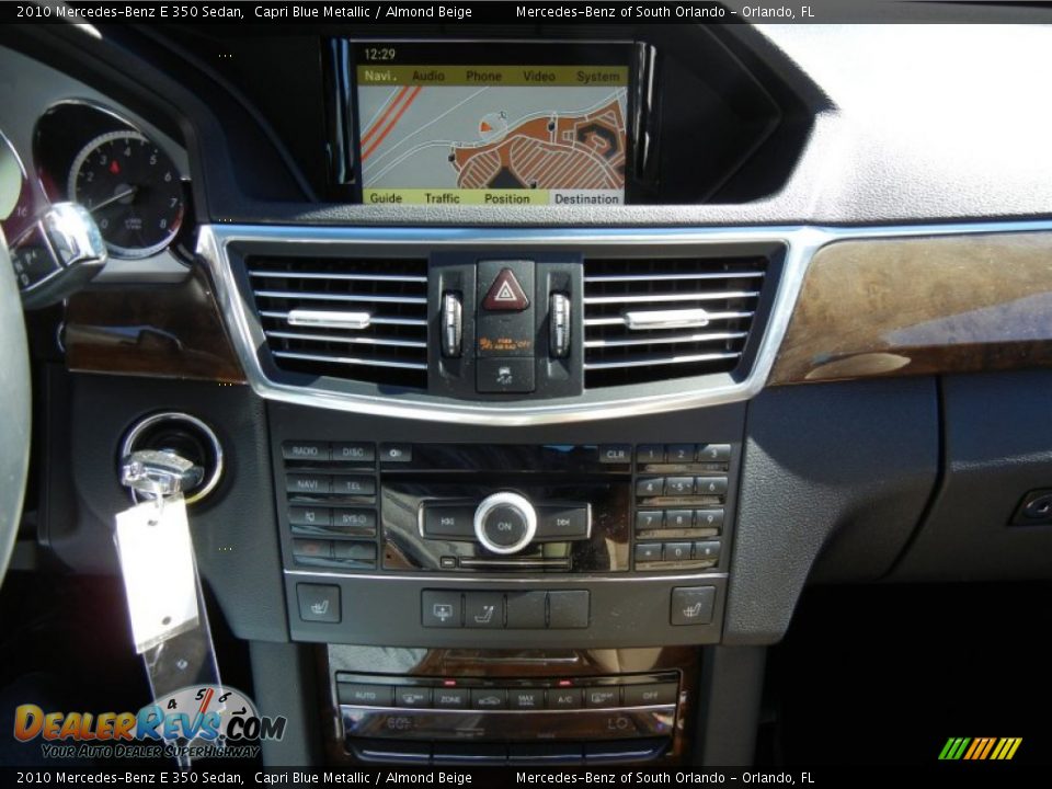 2010 Mercedes-Benz E 350 Sedan Capri Blue Metallic / Almond Beige Photo #22