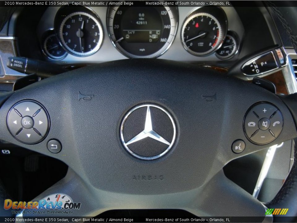 2010 Mercedes-Benz E 350 Sedan Capri Blue Metallic / Almond Beige Photo #24