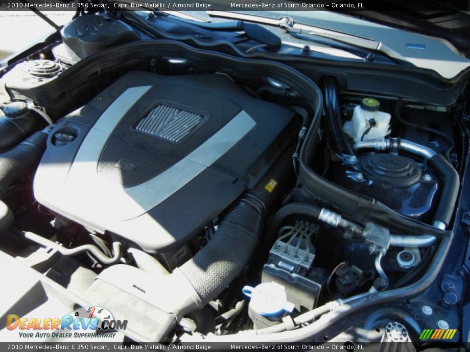 2010 Mercedes-Benz E 350 Sedan Capri Blue Metallic / Almond Beige Photo #26