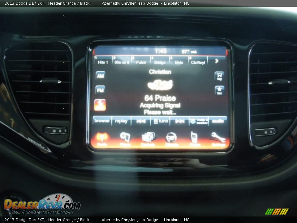 2013 Dodge Dart SXT Header Orange / Black Photo #14