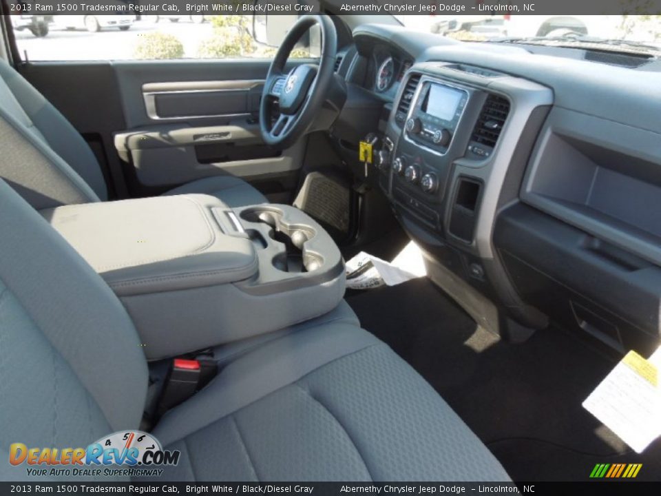 Black/Diesel Gray Interior - 2013 Ram 1500 Tradesman Regular Cab Photo #22