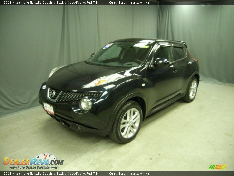 2011 Nissan Juke SL AWD Sapphire Black / Black/Red w/Red Trim Photo #1