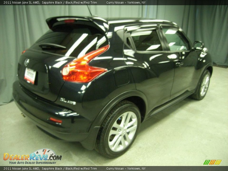 2011 Nissan Juke SL AWD Sapphire Black / Black/Red w/Red Trim Photo #4