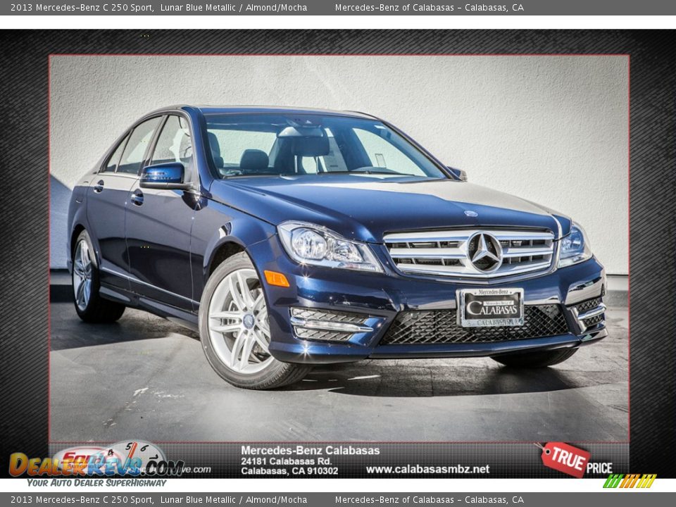 2013 Mercedes-Benz C 250 Sport Lunar Blue Metallic / Almond/Mocha Photo #1