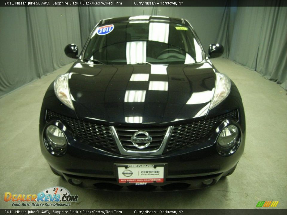 2011 Nissan Juke SL AWD Sapphire Black / Black/Red w/Red Trim Photo #7