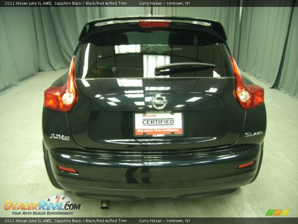 2011 Nissan Juke SL AWD Sapphire Black / Black/Red w/Red Trim Photo #8