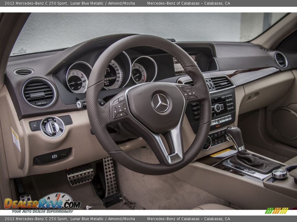 2013 Mercedes-Benz C 250 Sport Lunar Blue Metallic / Almond/Mocha Photo #5
