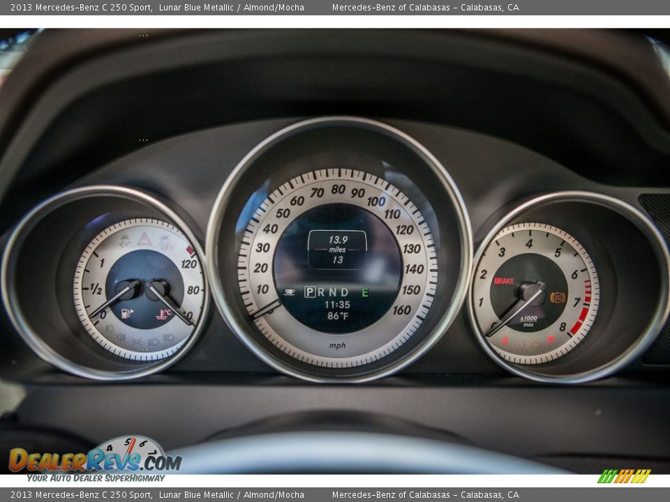 2013 Mercedes-Benz C 250 Sport Lunar Blue Metallic / Almond/Mocha Photo #6