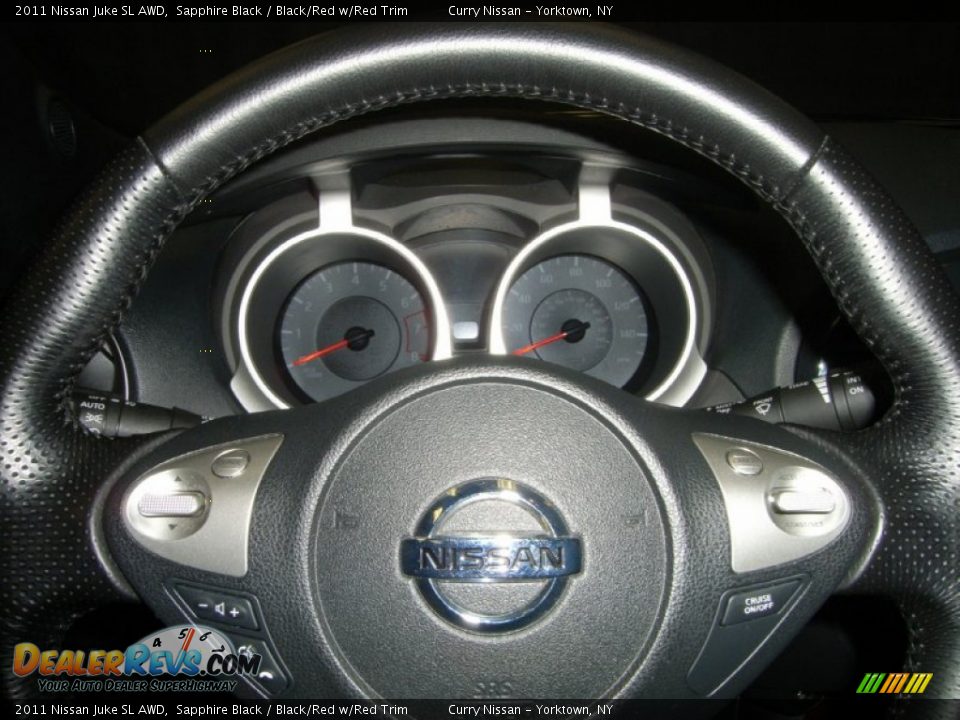2011 Nissan Juke SL AWD Sapphire Black / Black/Red w/Red Trim Photo #27