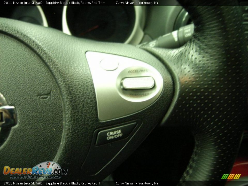 2011 Nissan Juke SL AWD Sapphire Black / Black/Red w/Red Trim Photo #29