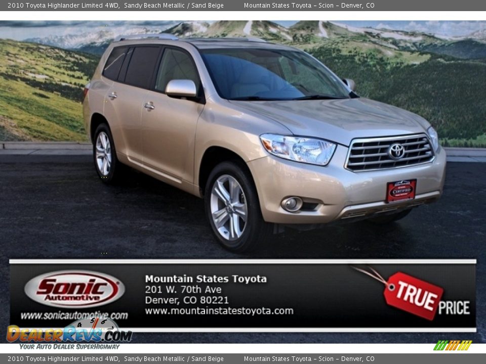 2010 Toyota Highlander Limited 4WD Sandy Beach Metallic / Sand Beige Photo #1